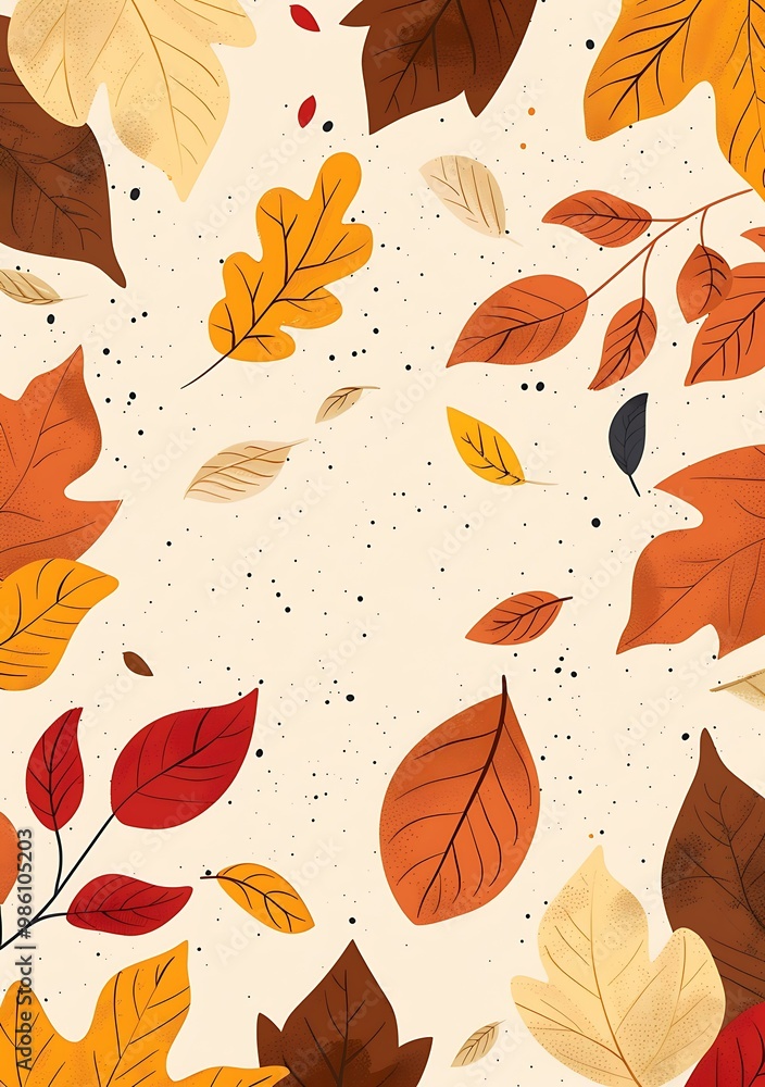 Autumn Leaves Pattern Background Autumn Leaves Pattern Background