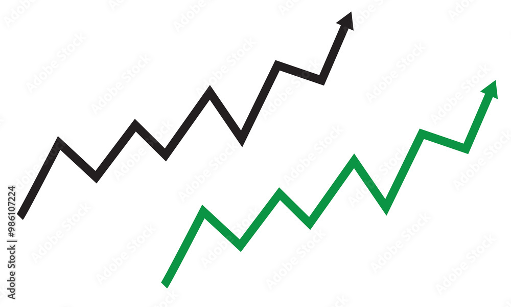 Business arrow design template. Up trend value investment stock market finance economy symbol. isolated on white background, Vector illustration. EPS 10 Business arrow design template. Up trend value investment stock market finance economy symbol. isolated on white background, Vector illustration. EPS 10
