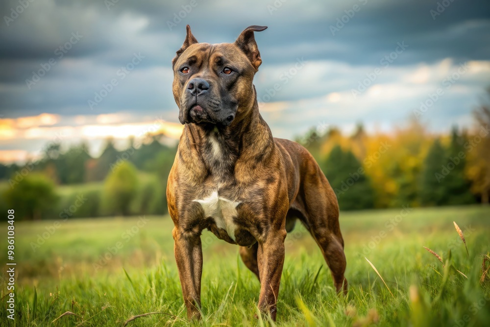 The dog's rugged features and earthy coloring blend seamlessly with the natural surroundings. The dog's rugged features and earthy coloring blend seamlessly with the natural surroundings.