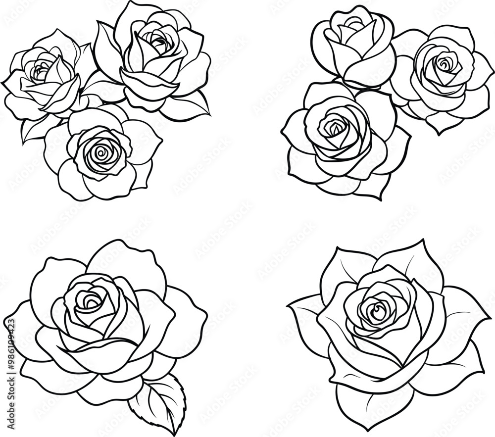 custom made wallpaper toronto digitalRose vector art design template