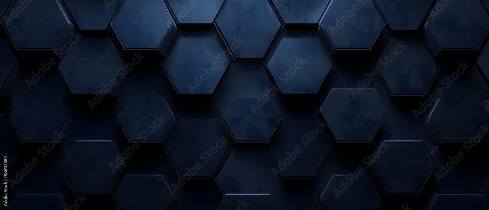 Dark blue hexagonal wallpaper Dark blue hexagonal wallpaper