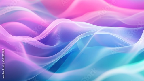 Abstract flowing background with vibrant pink, blue, and purple colors.