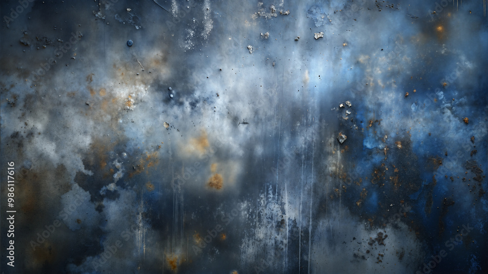 Textured abstract background with dark blue and metallic tones, dramatic and artistic
Textured abstract background with dark blue and metallic tones, dramatic and artistic