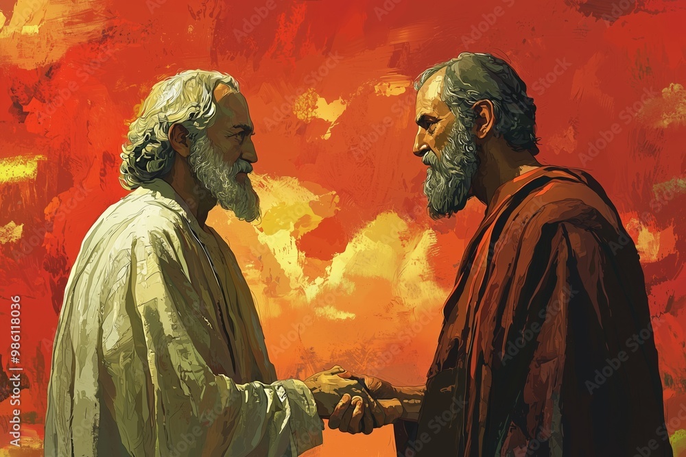 Obraz premium Covenant with Abraham: Divine Promises and Blessings for Generations