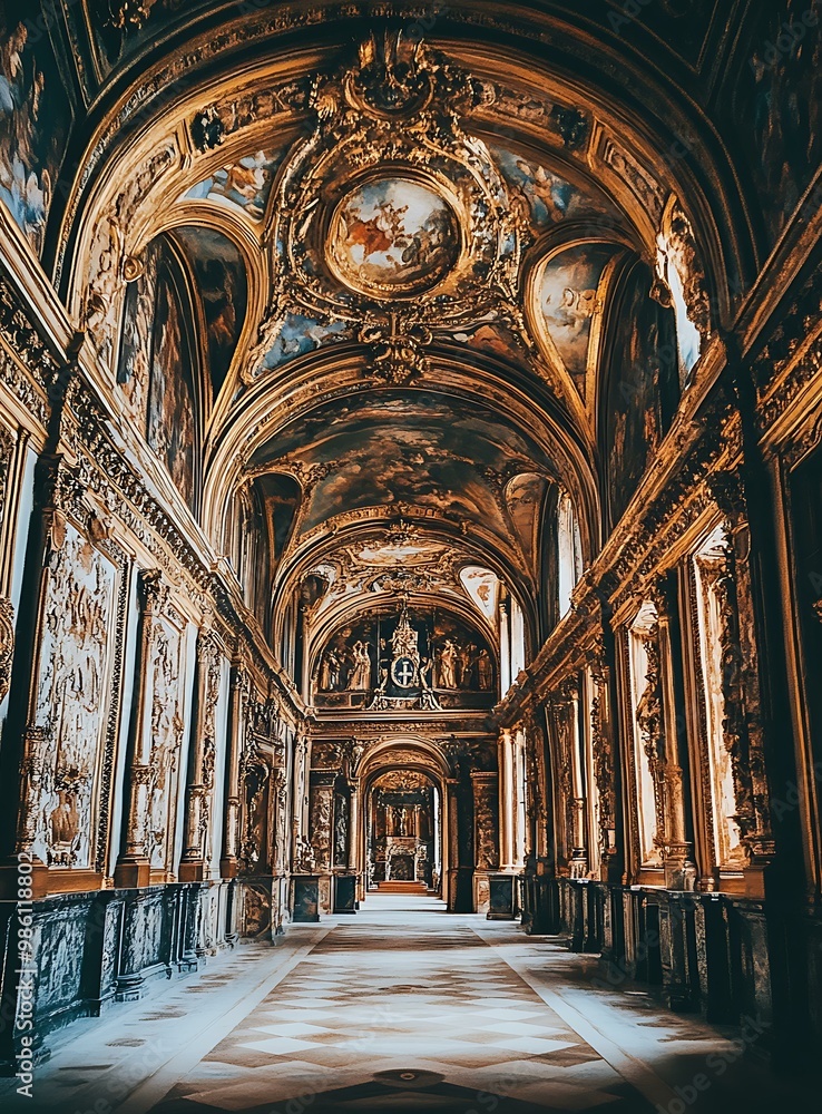 Obraz premium Gold Interior of A French Palace