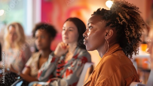 Breast Cancer Awareness Workshop: Focused and Engaged Women in a Stylish Conference Room