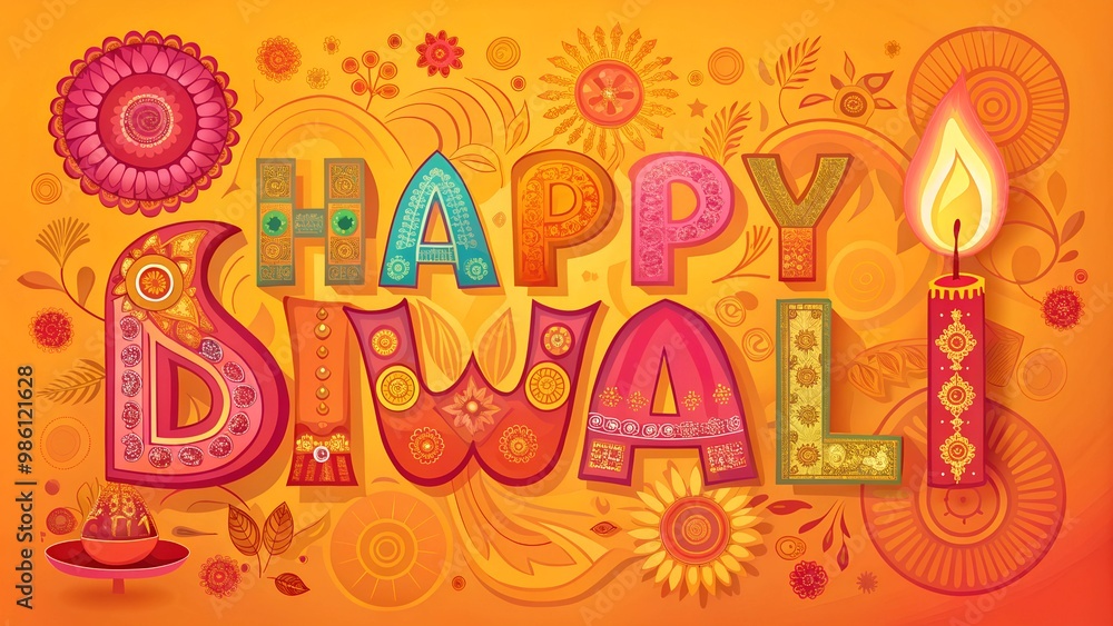 bright Diwali greeting card bright Diwali greeting card