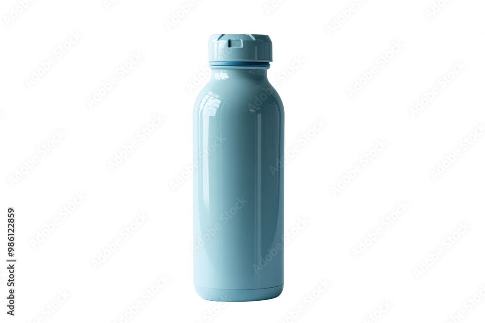 Biodegradable water bottle, ecoconscious material, lightweight and durable, on solid white background, single object., Biodegradable water bottle, ecoconscious material, lightweight and durable, on solid white background, single object.,