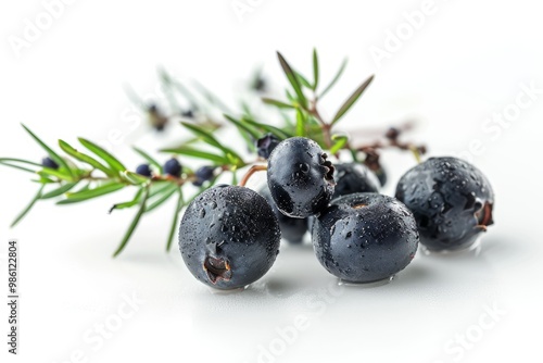 A fresh crowberry isolated on white