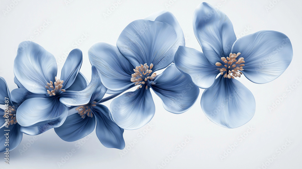 The abstract blue flower art seamless pattern is a trending contemporary illustration of nature's shape. The organic leaves of the tree are portrayed in an abstract art style. Vintage spring , Ai The abstract blue flower art seamless pattern is a trending contemporary illustration of nature's shape. The organic leaves of the tree are portrayed in an abstract art style. Vintage spring , Ai