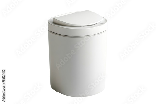 Compact kitchen composting bin, odorresistant, modern aesthetic, on solid white background, single object., photo