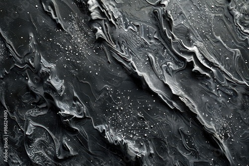 black graphite background with flour