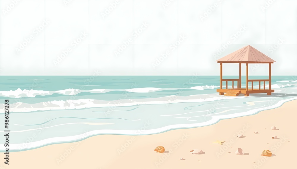 lifeguard hut on the beach lifeguard hut on the beach