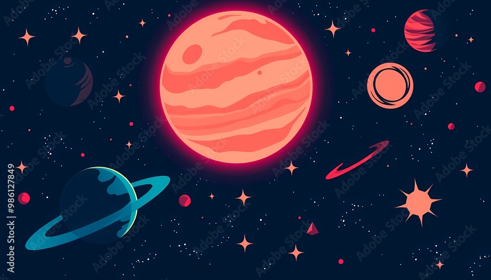Fototapeta premium space rocket and space