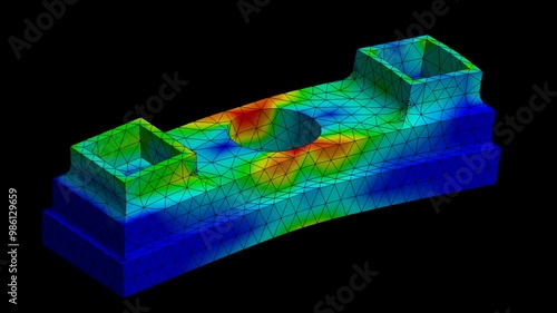Simulation engineering of Mechanical part under force and moment conditions