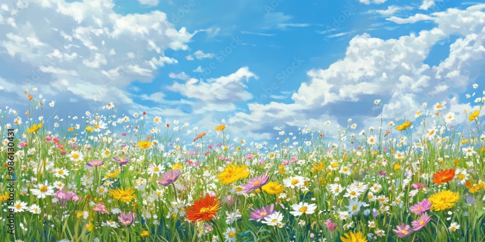 meadow filled with wildflowers meadow filled with wildflowers