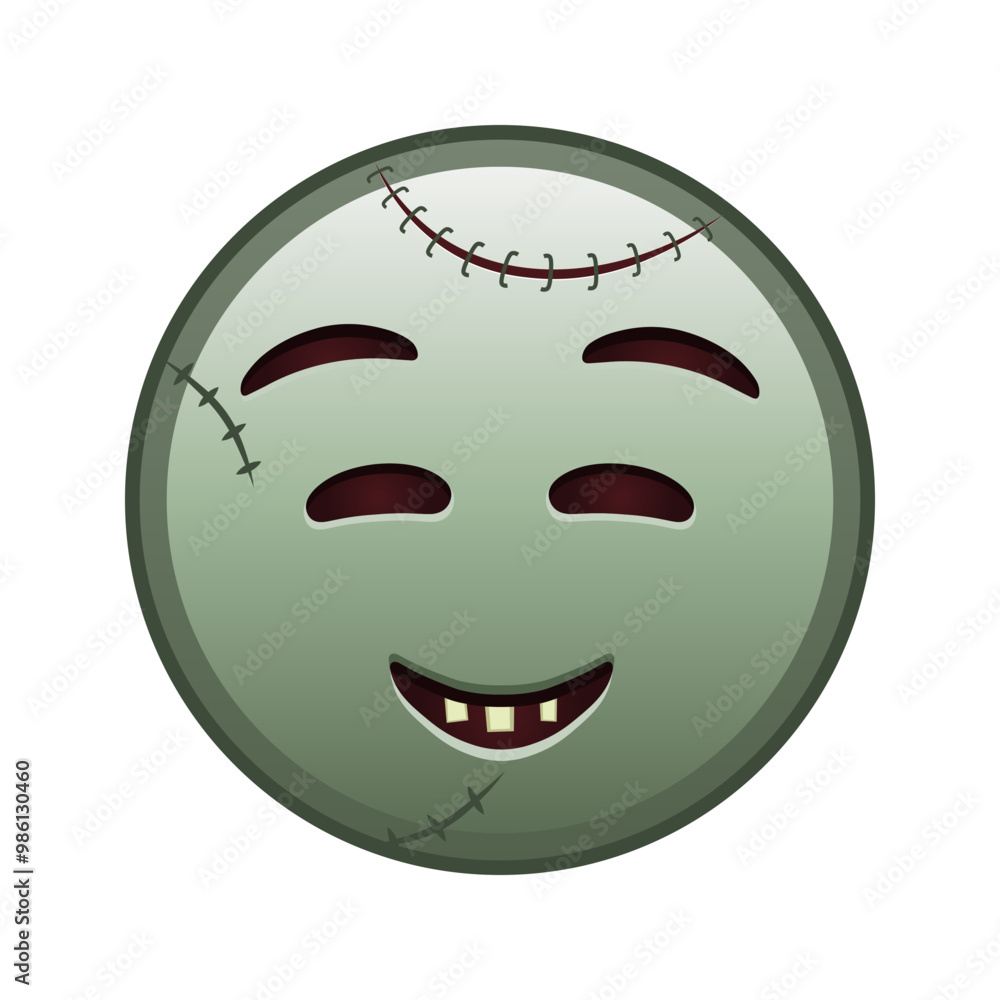 Embarrassed smiling face Large size of zombie halloween emoji Embarrassed smiling face Large size of zombie halloween emoji