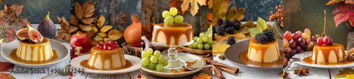 Creme mit Karamell im Herbst photo