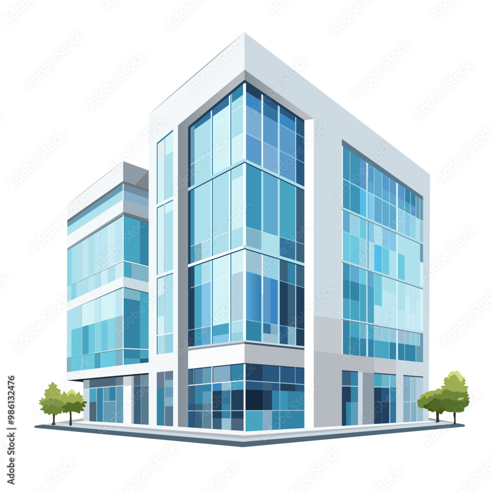Skyscraper as an icon for posters or logos in business, education or medicine Skyscraper as an icon for posters or logos in business, education or medicine