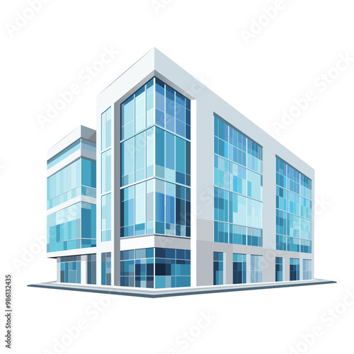 Skyscraper as an icon for posters or logos in business, education or medicine