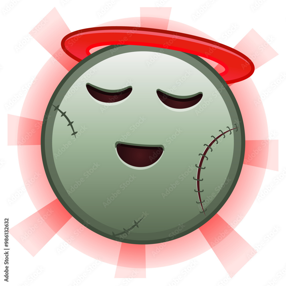 Smiling face with halo above head Large size of zombie halloween emoji Smiling face with halo above head Large size of zombie halloween emoji