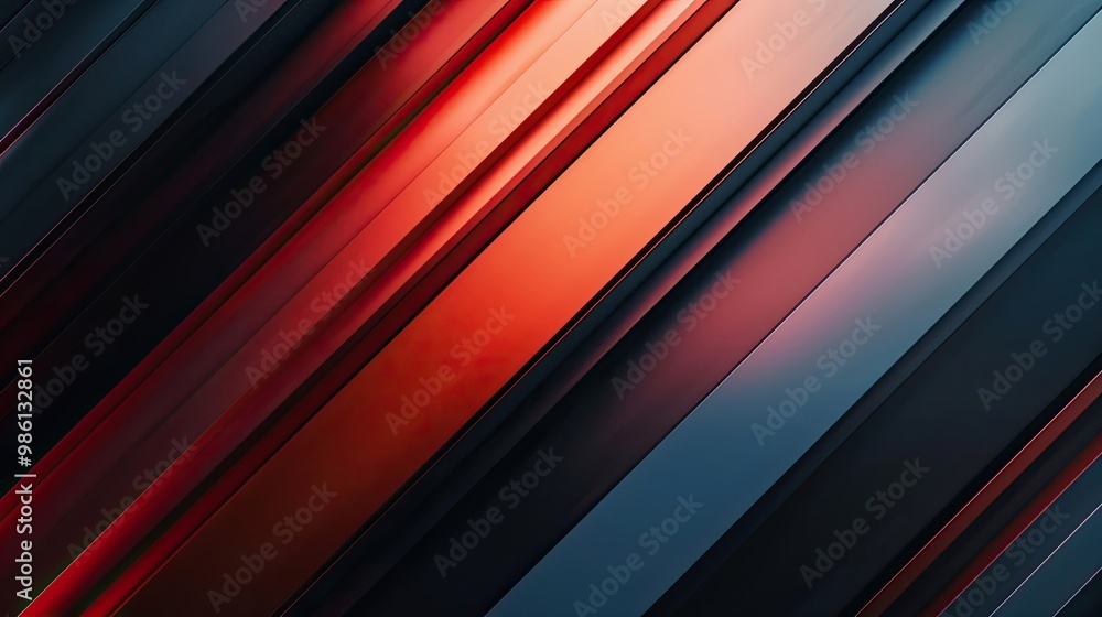 Warm copper to blue gradient wallpaper featuring bold red and black stripes backdrop Warm copper to blue gradient wallpaper featuring bold red and black stripes backdrop