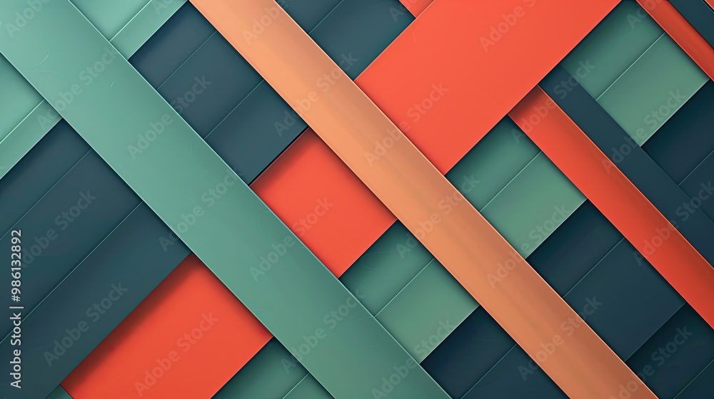 Seafoam to emerald gradient wallpaper with crisscrossing orange and blue stripes backdrop Seafoam to emerald gradient wallpaper with crisscrossing orange and blue stripes backdrop