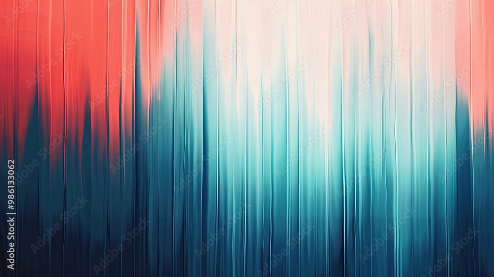 Bright gradient wallpaper from turquoise to navy with bold red stripes Bright gradient wallpaper from turquoise to navy with bold red stripes