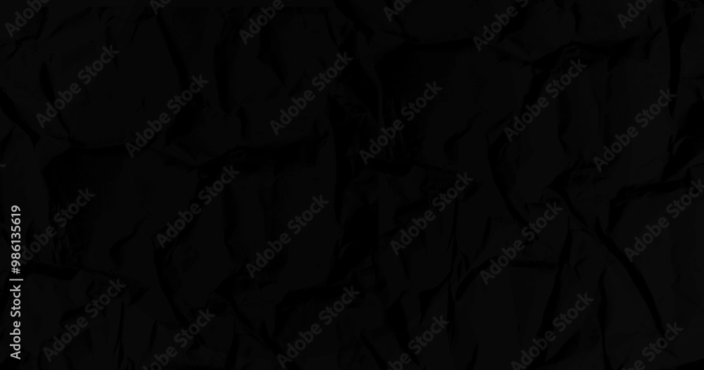 Fototapeta premium Black crumpled paper texture background