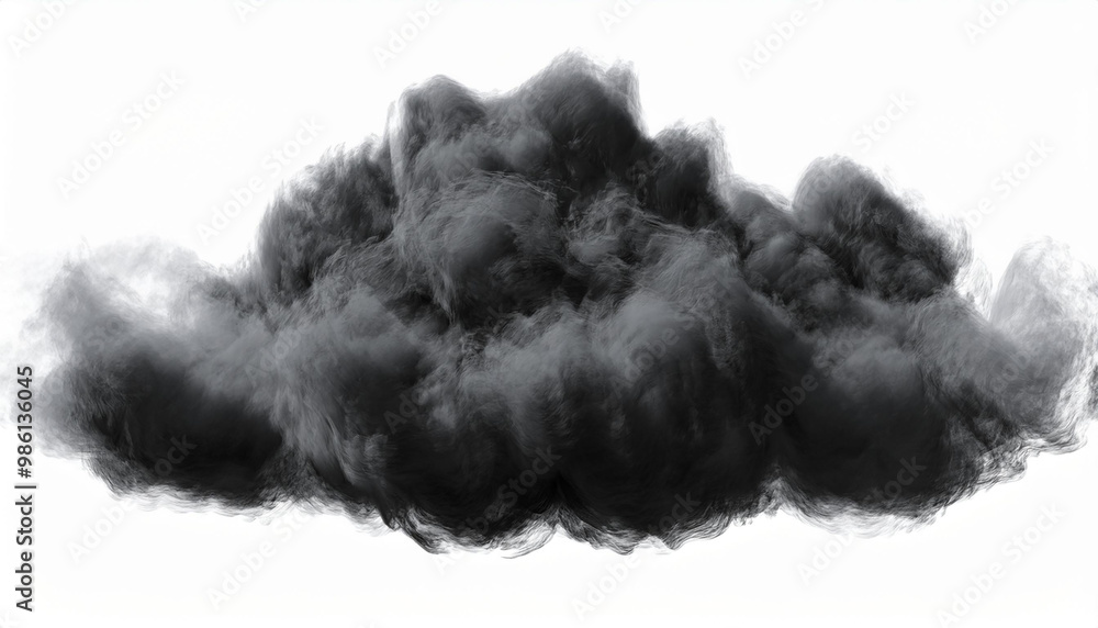 Set of realistic black clouds. Vector templates for design of sky, landscapes Set of realistic black clouds. Vector templates for design of sky, landscapes