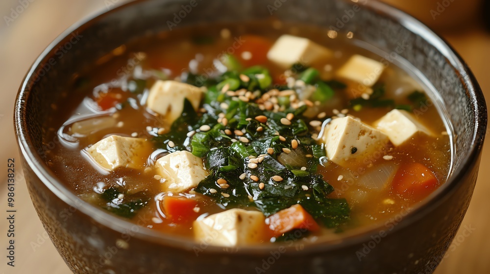 Vegetarian tofu soup is both vegan and glutenfree, making it suitable for a variety of dietary needs Vegetarian tofu soup is both vegan and glutenfree, making it suitable for a variety of dietary needs