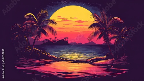 Vibrant Summer T-Shirt Designs: Celebrating Sunsets and Sunrises