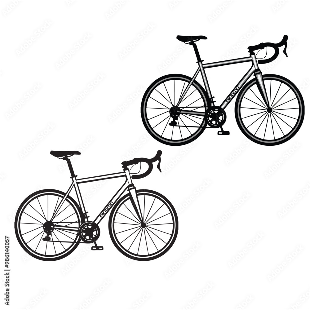 Obraz premium silhouette of a bicycle