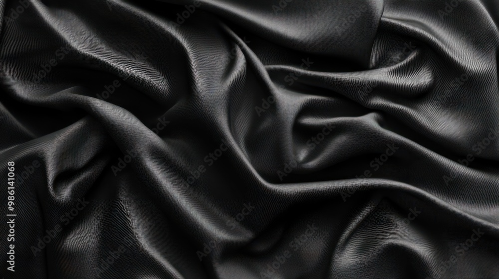 Black fabric texture. generative Ai Black fabric texture. generative Ai