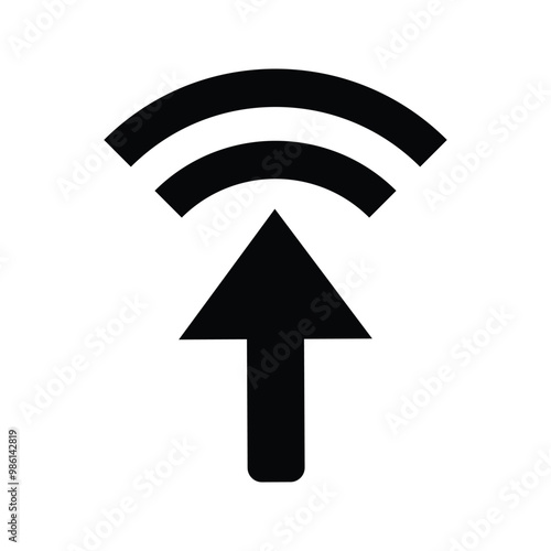 Wifi click upload icon