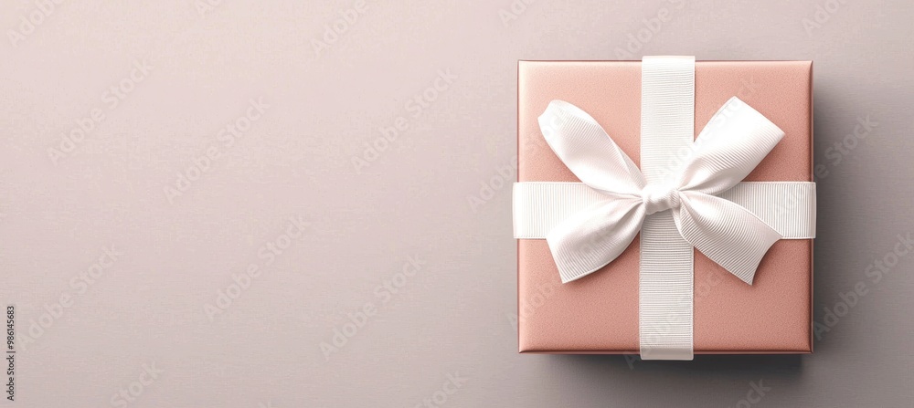 Chic Rose Gold Gift Box with Elegant White Ribbon - Perfect for Celebrations and Special Occasions Chic Rose Gold Gift Box with Elegant White Ribbon - Perfect for Celebrations and Special Occasions
