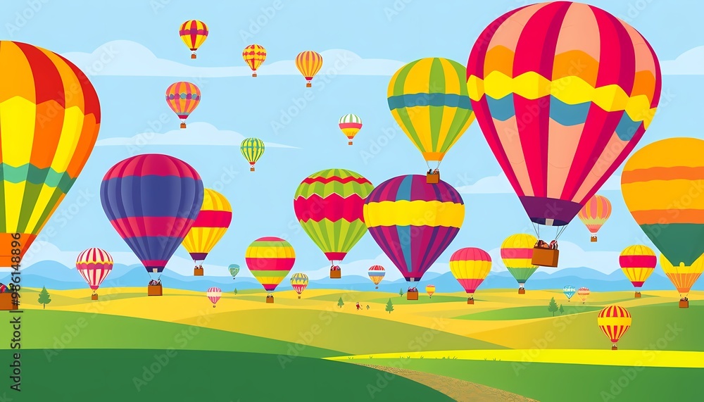 Obraz premium hot air balloon in sky