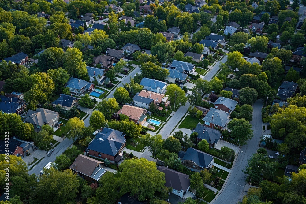 A sustainable urban neighborhood with green rooftops and solar-powered community centers.. Beautiful simple AI generated image A sustainable urban neighborhood with green rooftops and solar-powered community centers.. Beautiful simple AI generated image