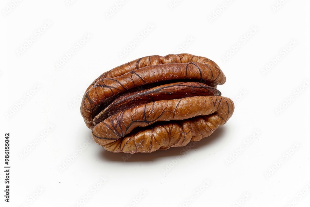 A fresh pecan isolated on white A fresh pecan isolated on white