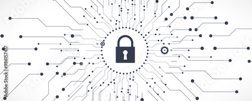 Future cyber technology web services for business and internet project. Vecor art.