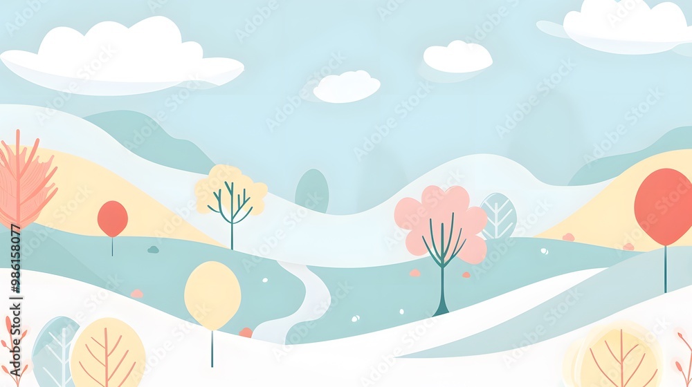 Nature Landscape with Trees and Mountains – Vector Design
Nature Landscape with Trees and Mountains – Vector Design