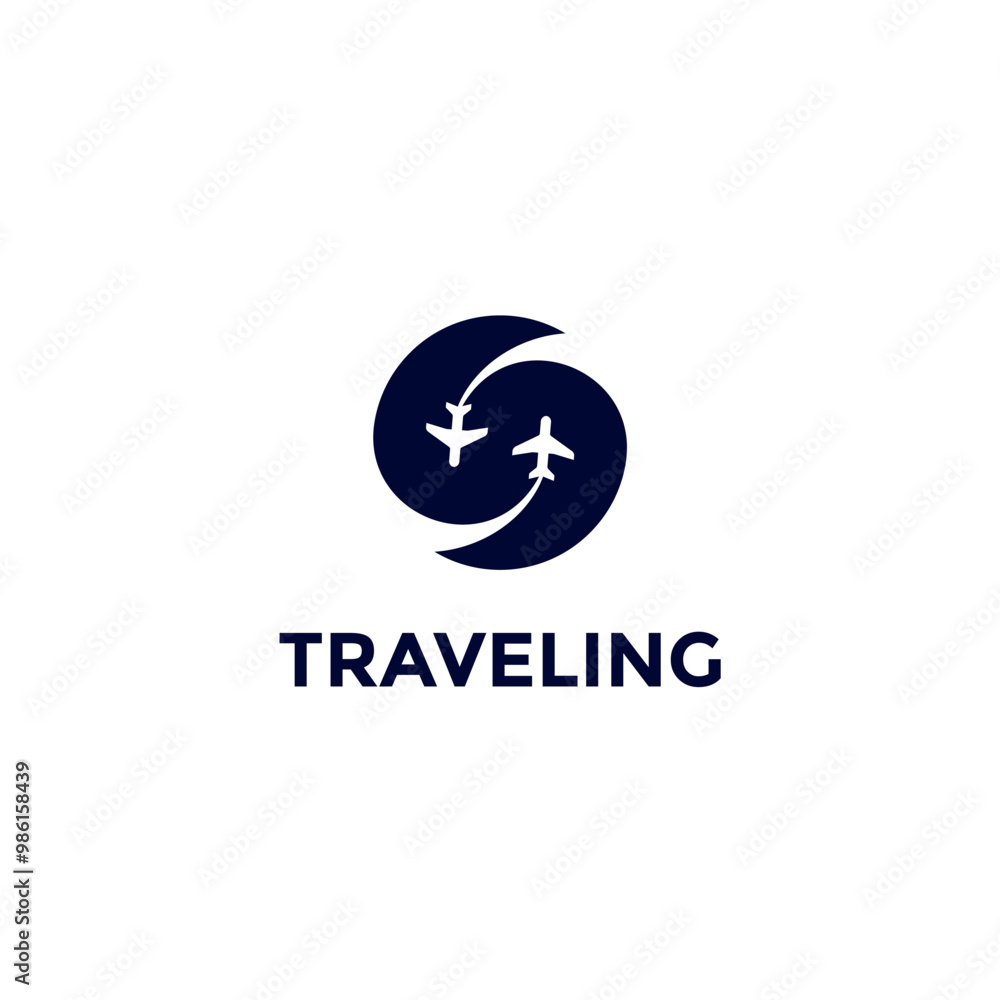 simple travel logo. airplane with globe icon vector design
simple travel logo. airplane with globe icon vector design