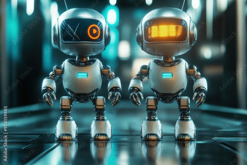 Naklejka premium astronaut floating in outer space nebula galaxy stars background animation -- 4k new stock video footage . Beautiful simple AI generated image