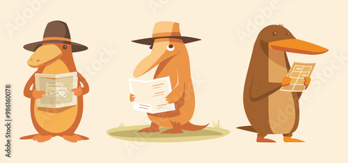 Platypus holding a map photo