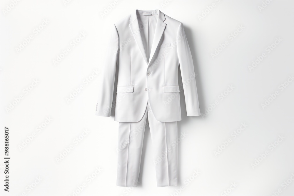 A crisp white suit with a relaxed and effortless vibe, perfect for weekend brunch or casual outings.