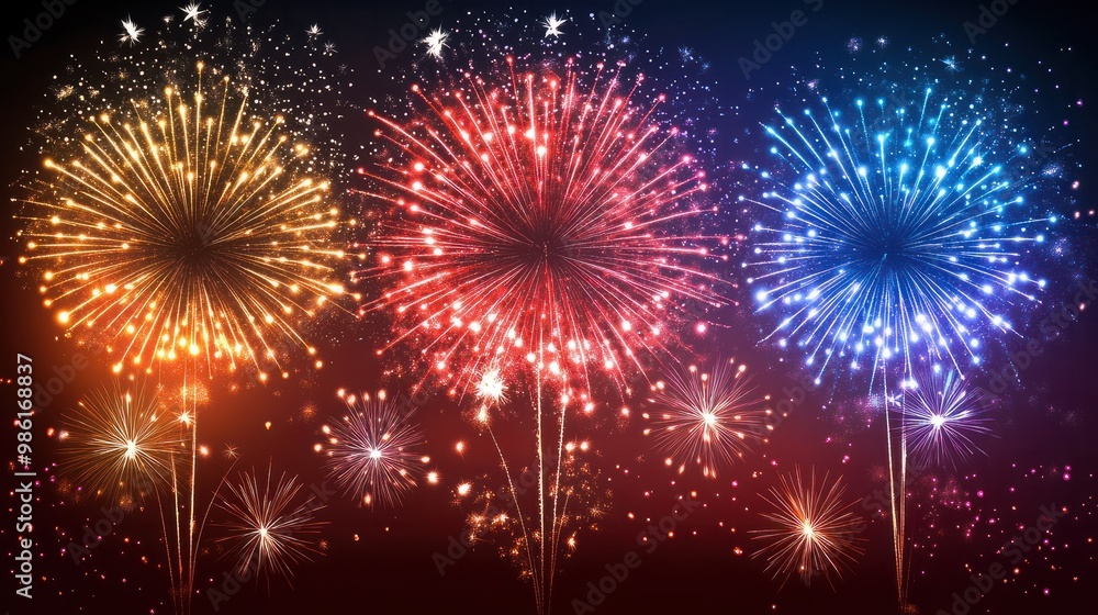 Fireworks Light Up Night Sky Near Black Friday Sale Banner transparent background Fireworks Light Up Night Sky Near Black Friday Sale Banner transparent background