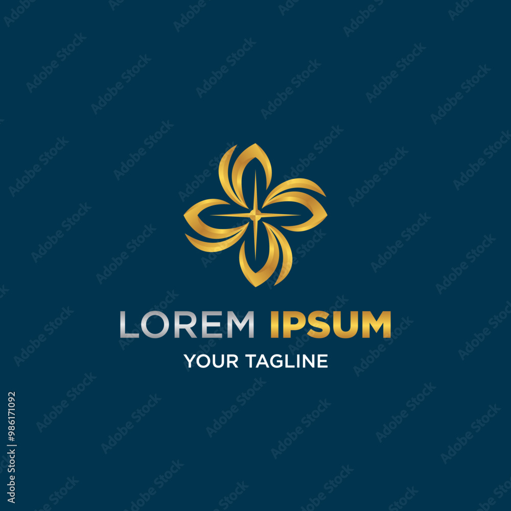 Luxury star flower mandala logo Luxury star flower mandala logo