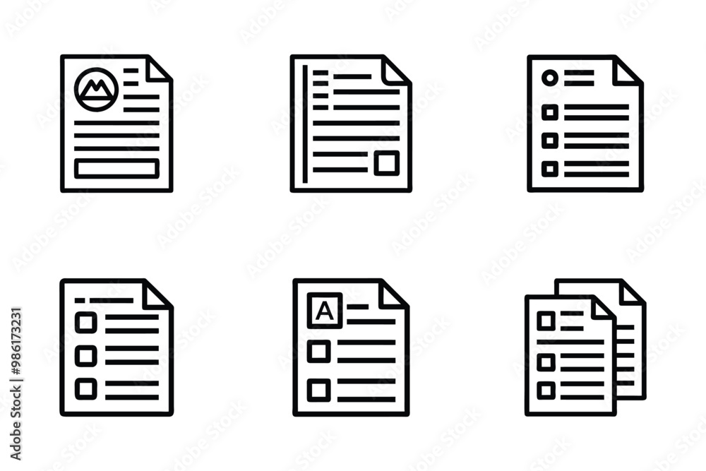 File icon bundle set in vector style File icon bundle set in vector style