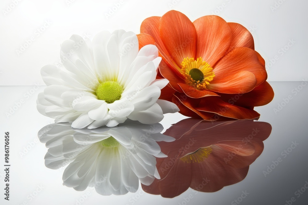 Abstract -rendered flower field scene with stylized flowers in a spring background, , abstract. Beautiful simple AI generated image