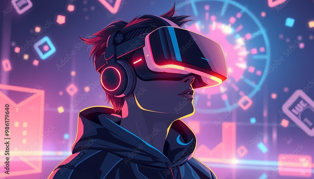 A futuristic DJ, set in a dark, space-themed environment, blending elements of horror and Halloween A futuristic DJ, set in a dark, space-themed environment, blending elements of horror and Halloween